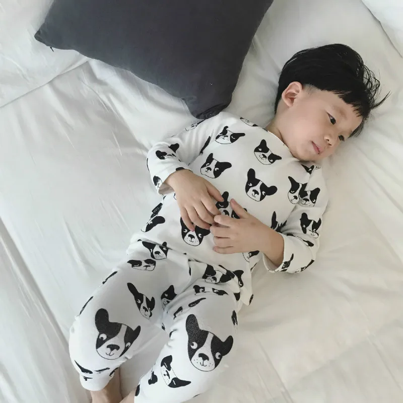 Pajamas for boys girl Clothes children with cotton set of children's clothes pattern from cartoon pajamas TZ542 | Детская одежда и