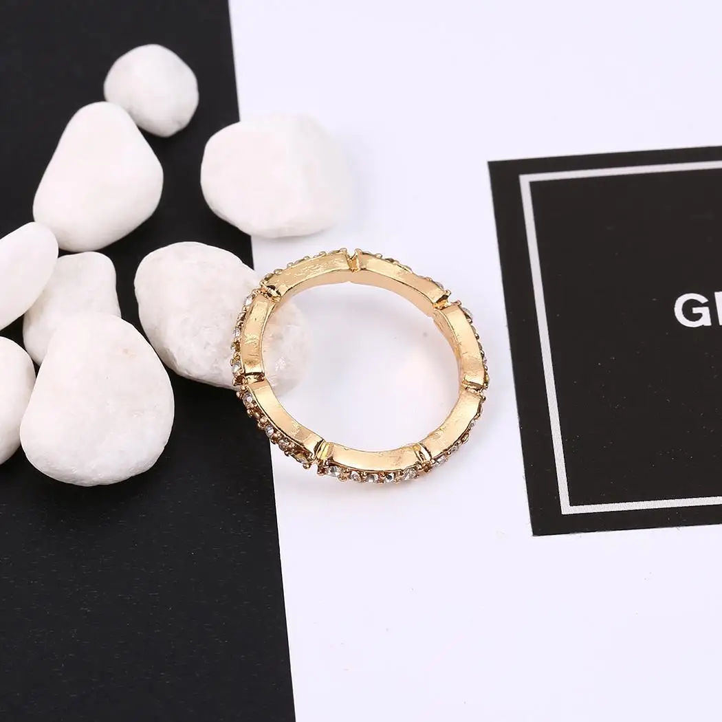 Женская мода Сплав геометрической формы горный хрусталь розовое золото