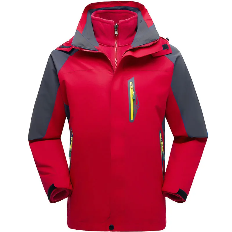 Men Red RAY GRACE, Женская походная куртка, одежда, термальная, Спортивная, охотничья одежда, зимняя, для рыбалки, флисовая, для походов, для улицы, водонепроницаемая, пальто - Цвет: Men Red