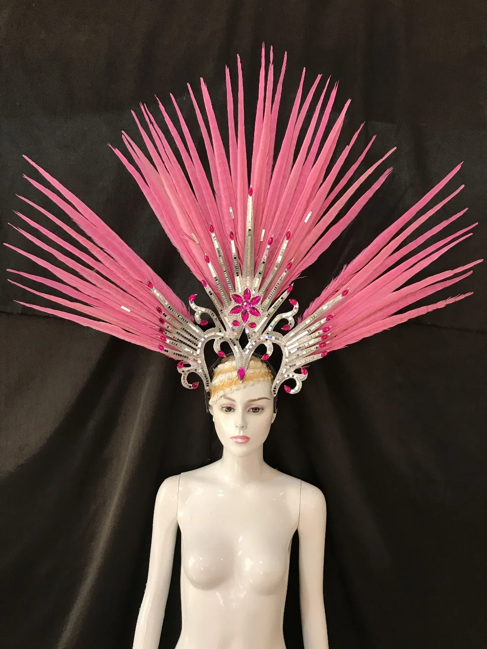 Латинские танцы Самба аксессуары Модный изысканный головной убор перья
