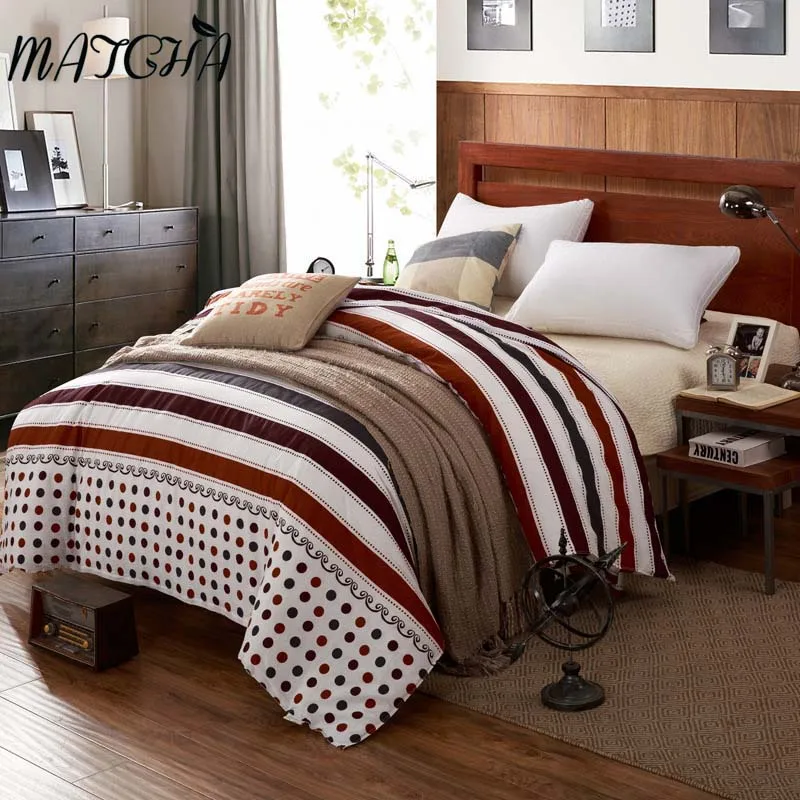 Матча магазине 1 предмет 100% хлопок Набор пододеяльников для пуховых одеял мягкий