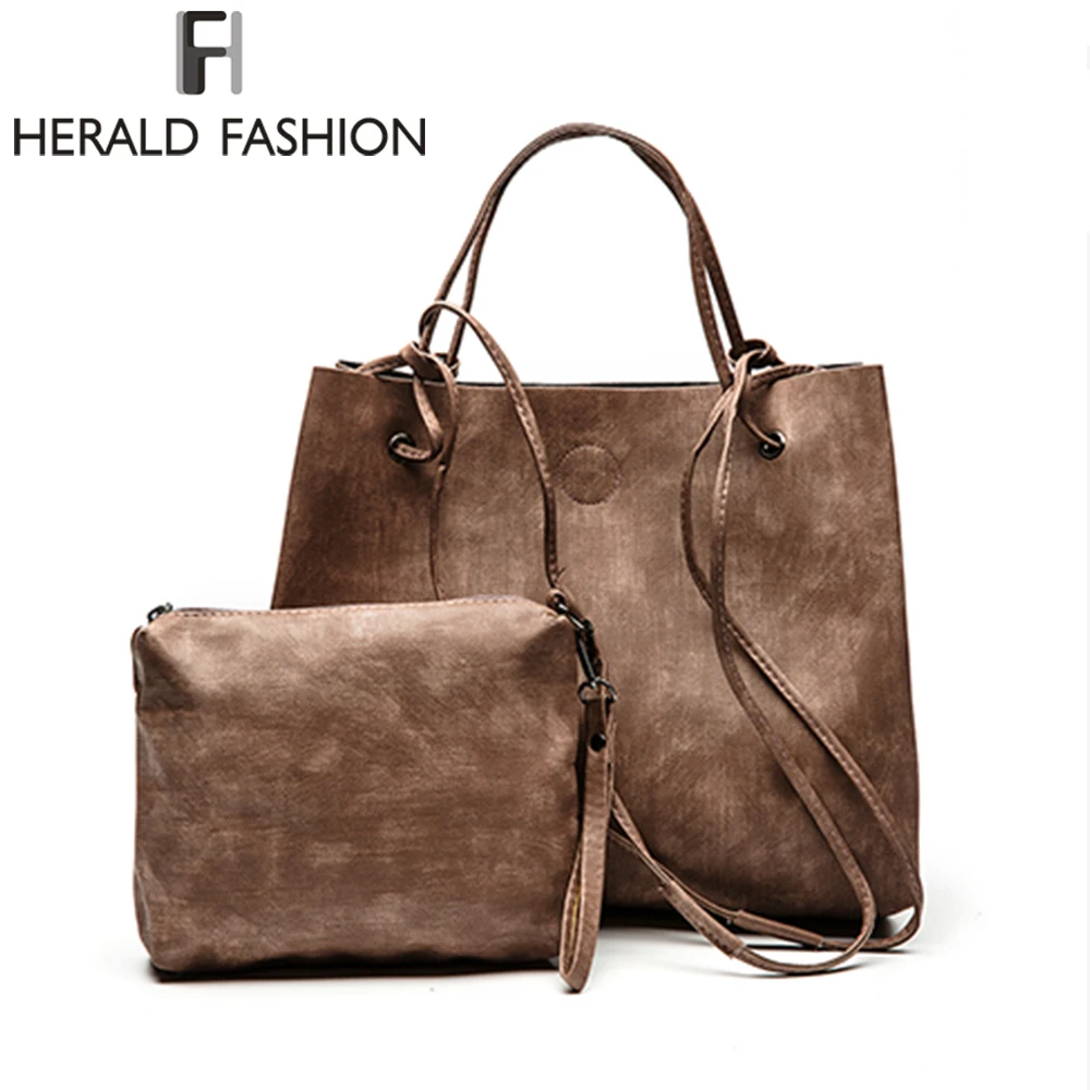 Повседневная женская сумка тоут Herald Fashion из искусственной кожи роскошная