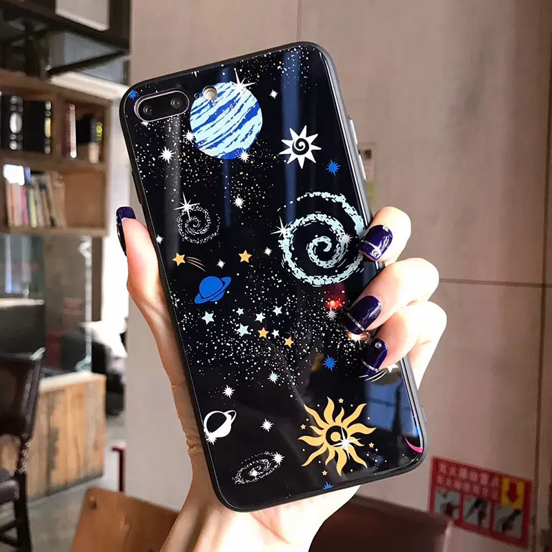 Чехол для телефона Boucho Universe Planet iphone X чехол 6 6s 7 8 Plus серия чехлы из закаленного