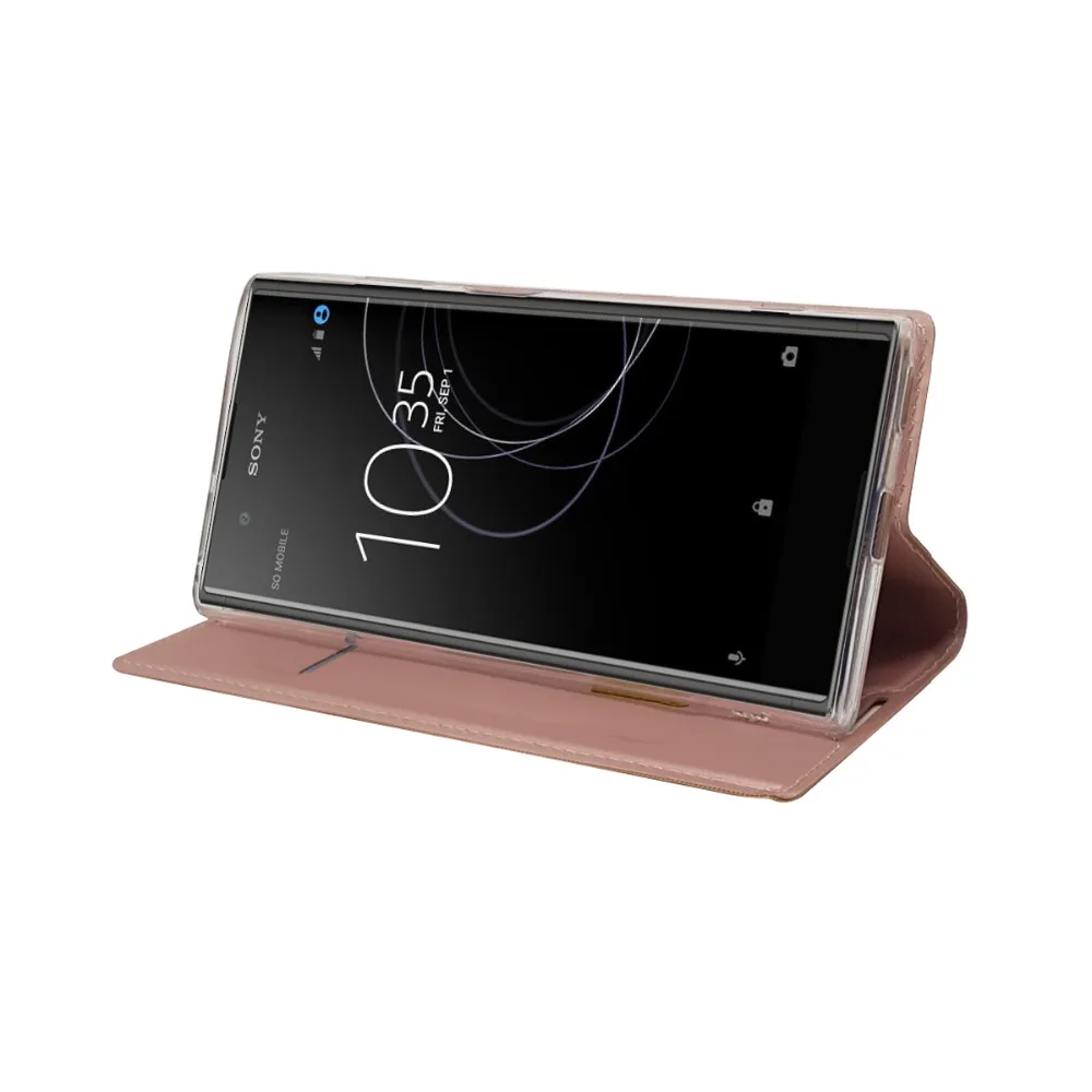 Ультра Тонкий Кожаный магнитных флип бумажник чехол для Sony Xperia XA1 Plus|covers for sony