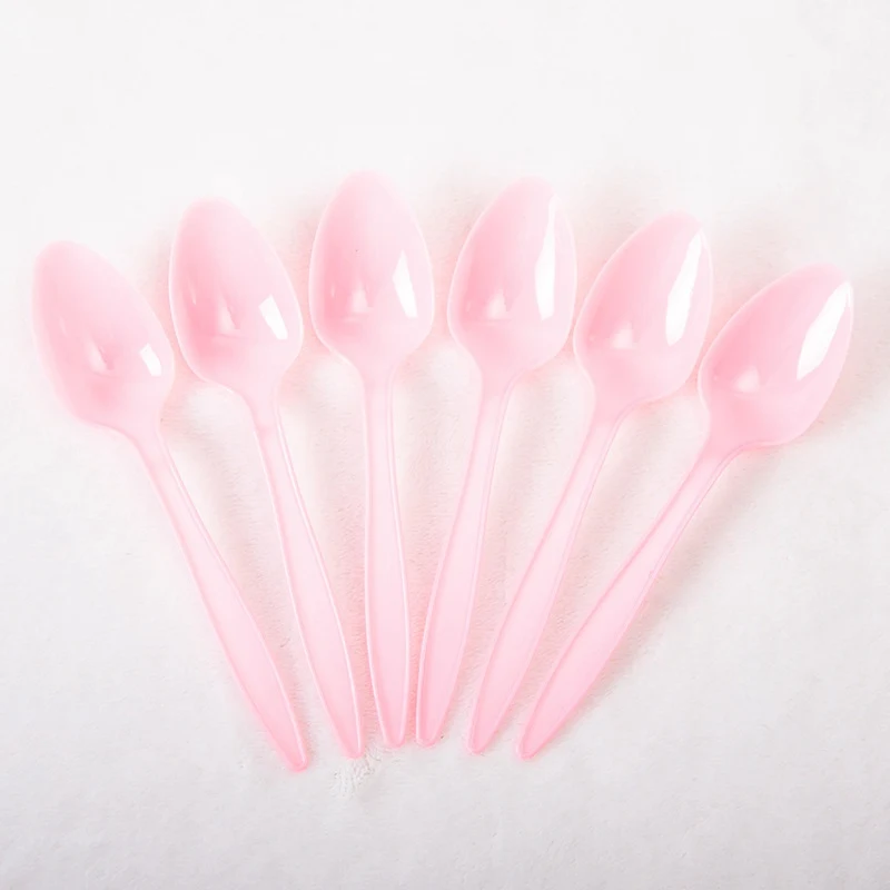 10pcs pink spoon Вечерние зубы для мальчиков и девочек, розовые, синие, с порошковыми зубами, для новорожденных, Ilk Disim, Детские вечерние украшения с зубами - Цвет: 10pcs pink spoon