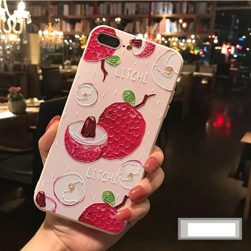 3D чехол для IPhone Xr 7Plus X 6 8 6s розовый телефона Funda 7plus Xs Max 7 Арбузные чехлы |