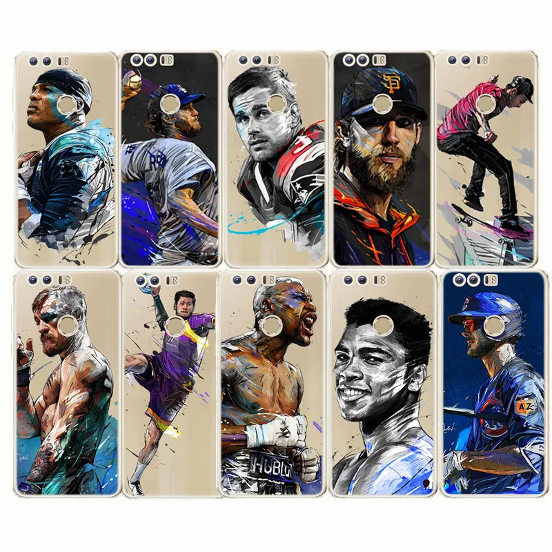 Sport Star Football Baseball Ice Hockey Boxing Skate Soft Silicone Phone Case Cover for huawei honor 8 9 10 lite |