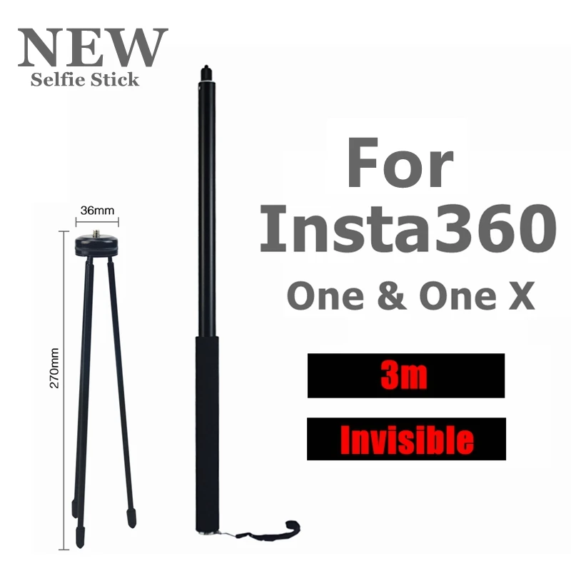 3,0 м Невидимый стержень для Insta 360 ONE& ONE X 360 Panora камера селфи палка монопод для Insta360 Bullet Time штатив аксессуары