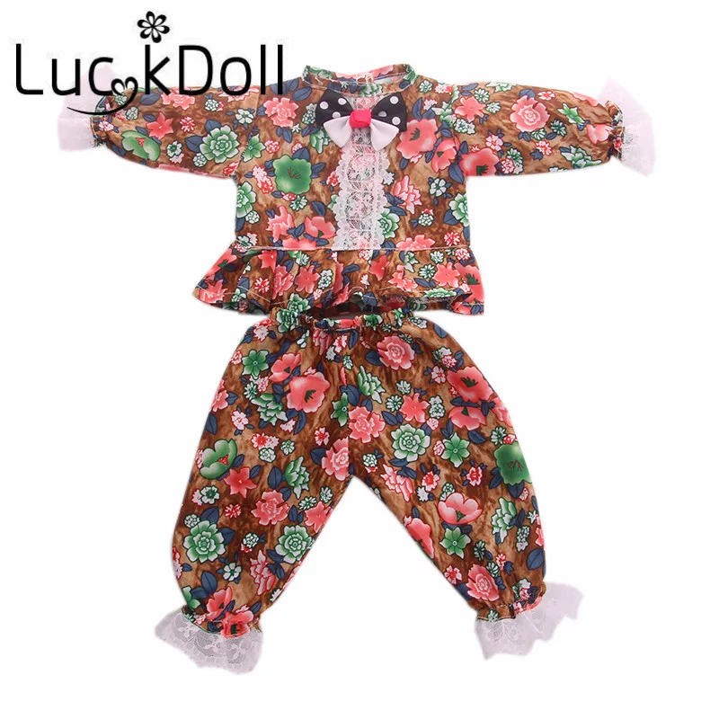 LUCKDOLL кружевное платье с оборками в английском стиле 18 дюймов американский размер