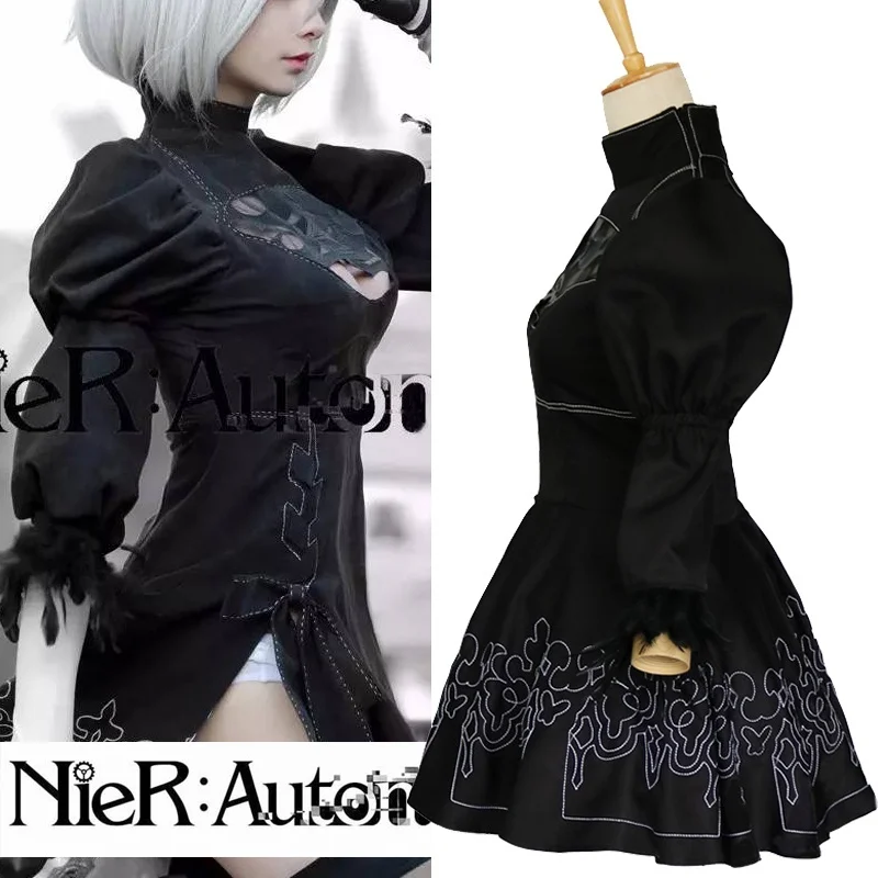 NieR Automata 2B девушка косплей платье сексуальный наряд аниме игровой костюм женский
