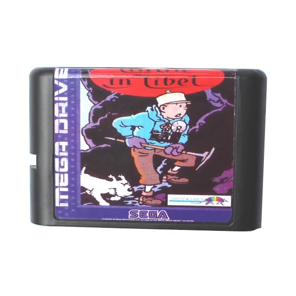 

Tin Tin In Tibet 16 bit MD Game Card For Sega Mega Drive For Genesis