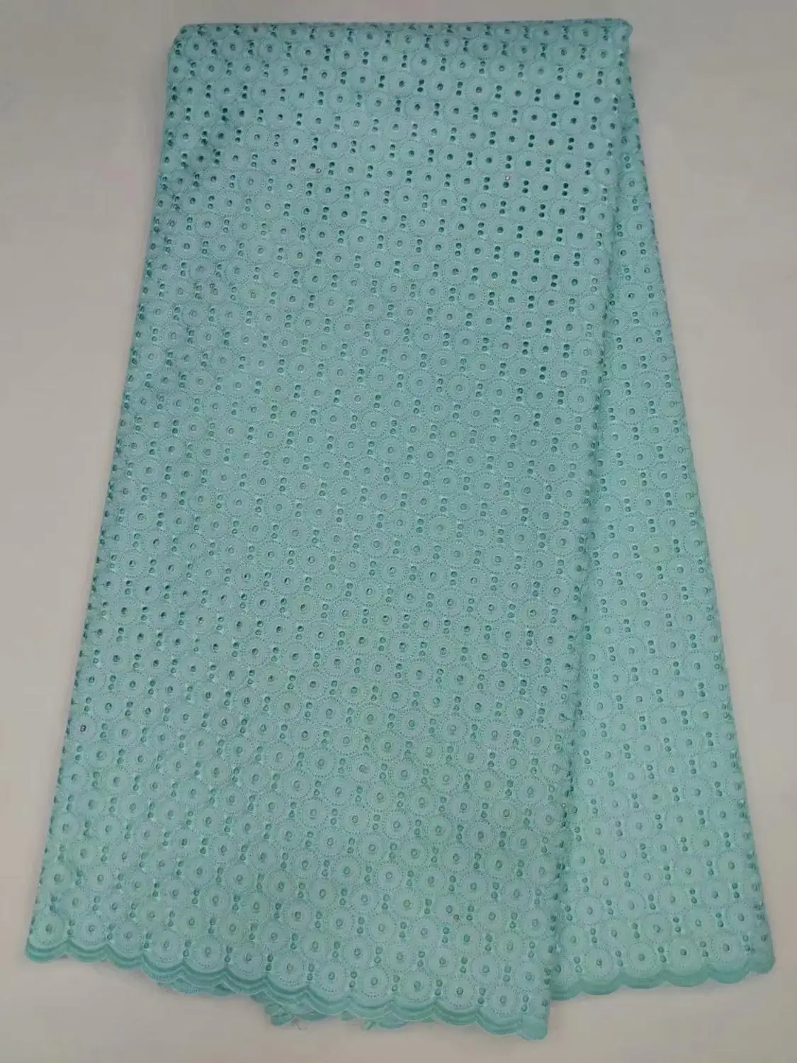 Нигерийская Высококачественная пряжа швейцарское кружево 100% хлопчатобумажная