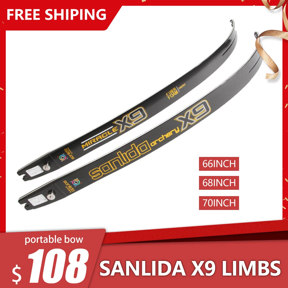 Sanlida Archery X9 ILF Рекурсивный лук с конечностями из графитовой пены 20 46 фунтов Охота