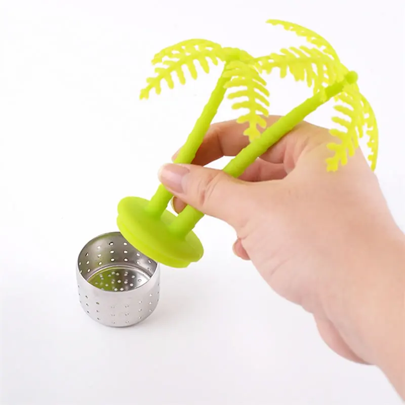 Силиконовый креативный чайник для заварки кокосового дерева фильтр чая со