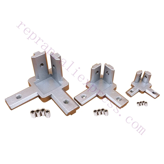 Алюминиевый профиль 3 way 90 deg внутренний угловой кронштейн соединитель f/ Alu 3D