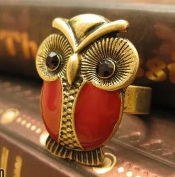 Europe and the United States to restore ancient ways intense red drip owl ring | Украшения и аксессуары