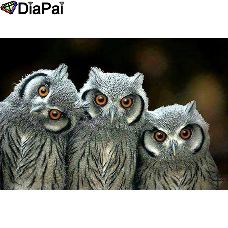 

DIAPAI Diamond Painting 5D DIY 100% Full Square/Round Drill "Animal owl scenery" Diamond Embroidery Cross Stitch 3D Decor A18551