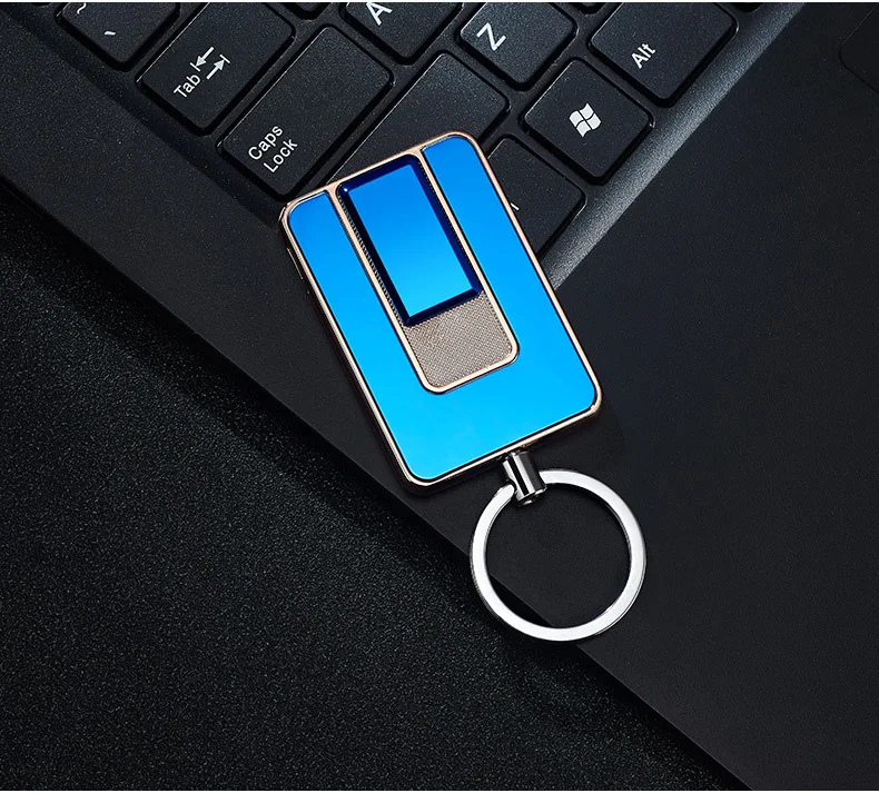 Новая Металлическая usb-зажигалка перезаряжаемая Электронная зажигалка брелок сигарета турбо Зажигалка курительная сигара палсма зажигалка