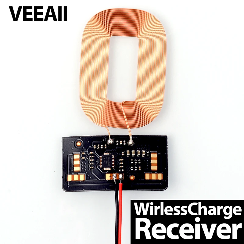 Беспроводной приемник QI VEEAII DIY 5 Вт 5V1A для телефонов iPhone Android | Мобильные телефоны и