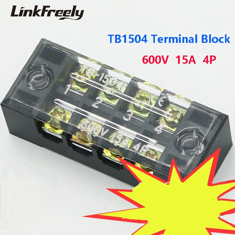 10 шт. двухрядные клеммные колодки TB1504 4P 15 А/600 В|Терминалы| |