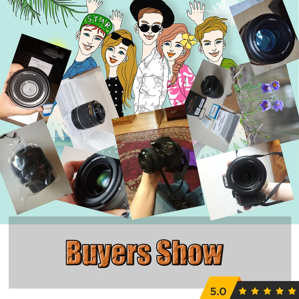 YONGNUO 50 мм объектив YN50MM F1.8 большая апертура Автофокус Объектив для Nikon D5300 D3400 D3200 D3100 D7200 D800 D300 D700 DSLR камера