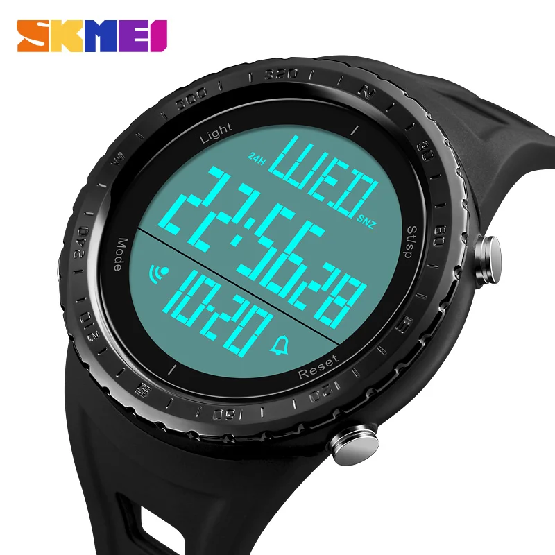 

SKMEI Digital Sport Watch Mens Countdown Chrono EL Light Watches 5Bar Waterproof Big Dial Digital Watch Relogio Masculino 1246