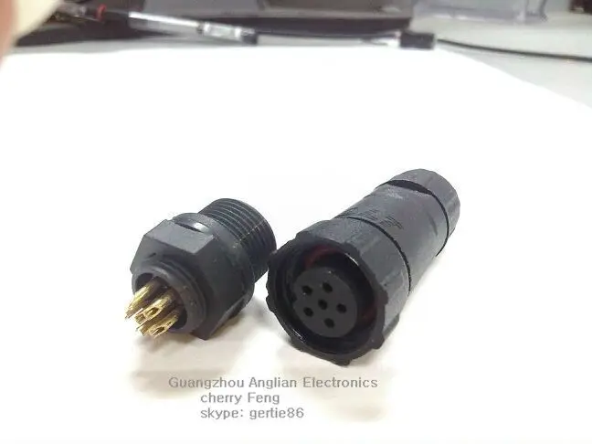 Заводская Продажа напрямую водонепроницаемый разъем IP68 6 pin тип панели M14