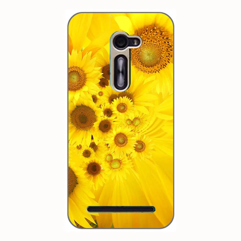 Soft Silicone Case For Asus Zenfone 2 ZE500CL Cases Butterfly flowers Cartoon Painted Patterned Cover Z00D Phone case | Мобильные - Фото №1