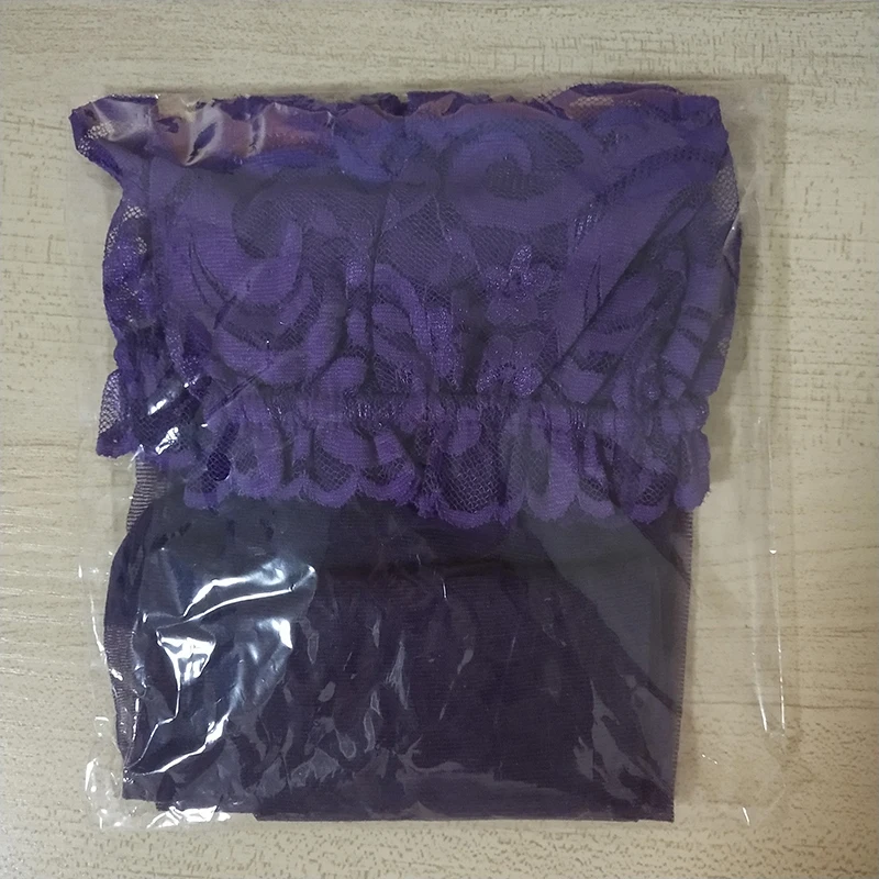 Purple 10 цветов, сексуальные женские цветные высокие чулки, кружевной верх, эластичные, противоскользящие, до бедра, для ночного клуба, Medias De Mujer, чулки, женские, эротические - Цвет: Purple