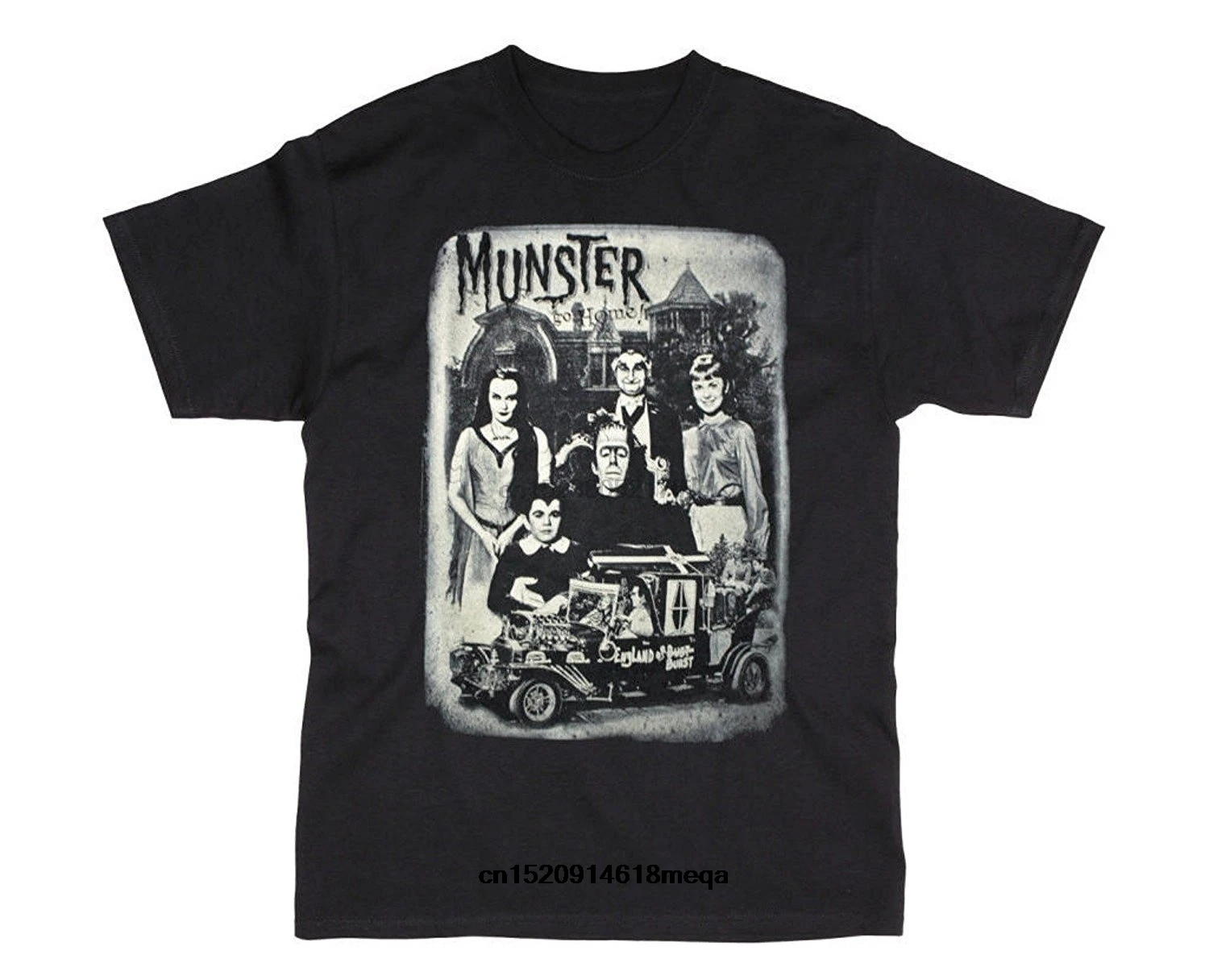 Мужская Футболка Rock Rebel Munster Family Go Home Classic Hollywood Goth|Мужские футболки| |