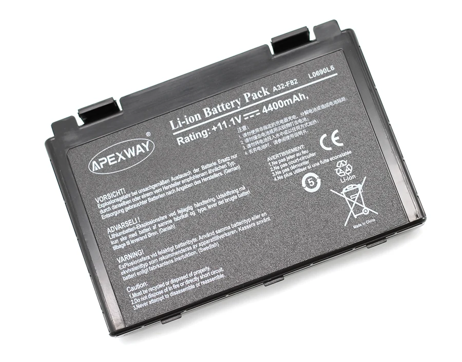 ApexWay Аккумулятор для ноутбука ASUS A32-F82 A32-F52 k70 p50ij X70ab X70ac X70ij X70ic X8a L0690L6 L0A2016 70NLF1B2000Y 90NLF1BZ000Y
