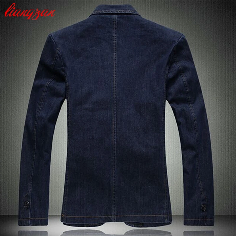 Для мужчин Denim Blazer высокое качество Большие европейские Размеры XS XXL Slim Fit Куртки
