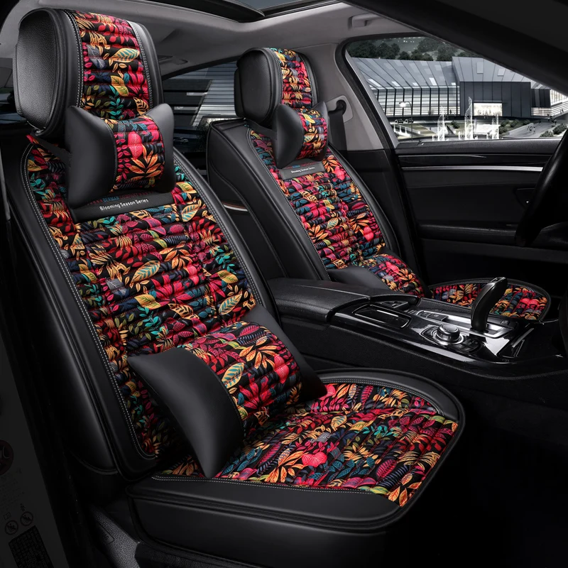 MS подушка для сиденья кожаный льняной чехол сидений автомобиля Toyota Honda BMW Audi Ford