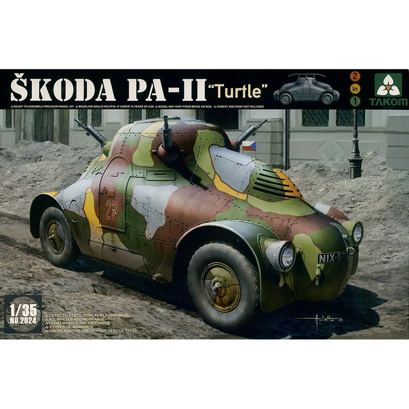 Модель 1/35 TAKOM 2024 SKODA PA II Черепаха 2 в 1 hobby|Наборы для сборки моделей| |