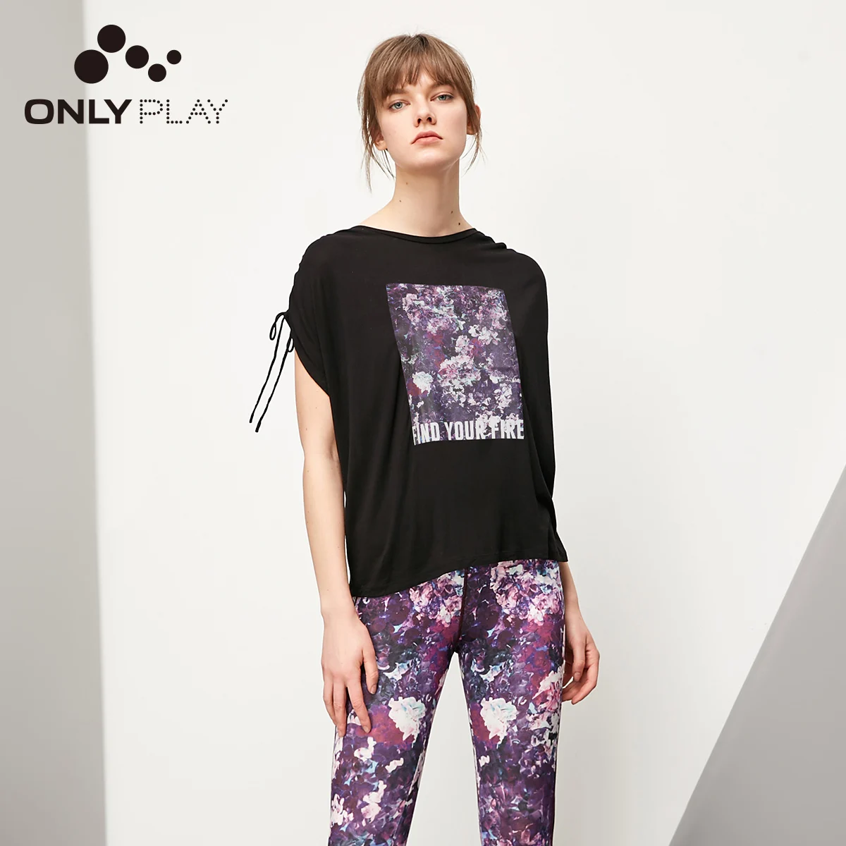 ONLY ONLYPLAY женская летняя свободная футболка с круглым вырезом и короткими рукавами | 119101628