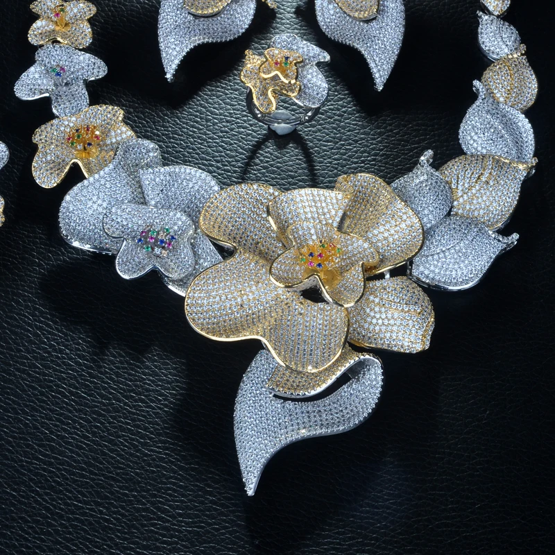 4 шт. женские свадебные ювелирные наборы с фианитом|Ювелирные наборы| |