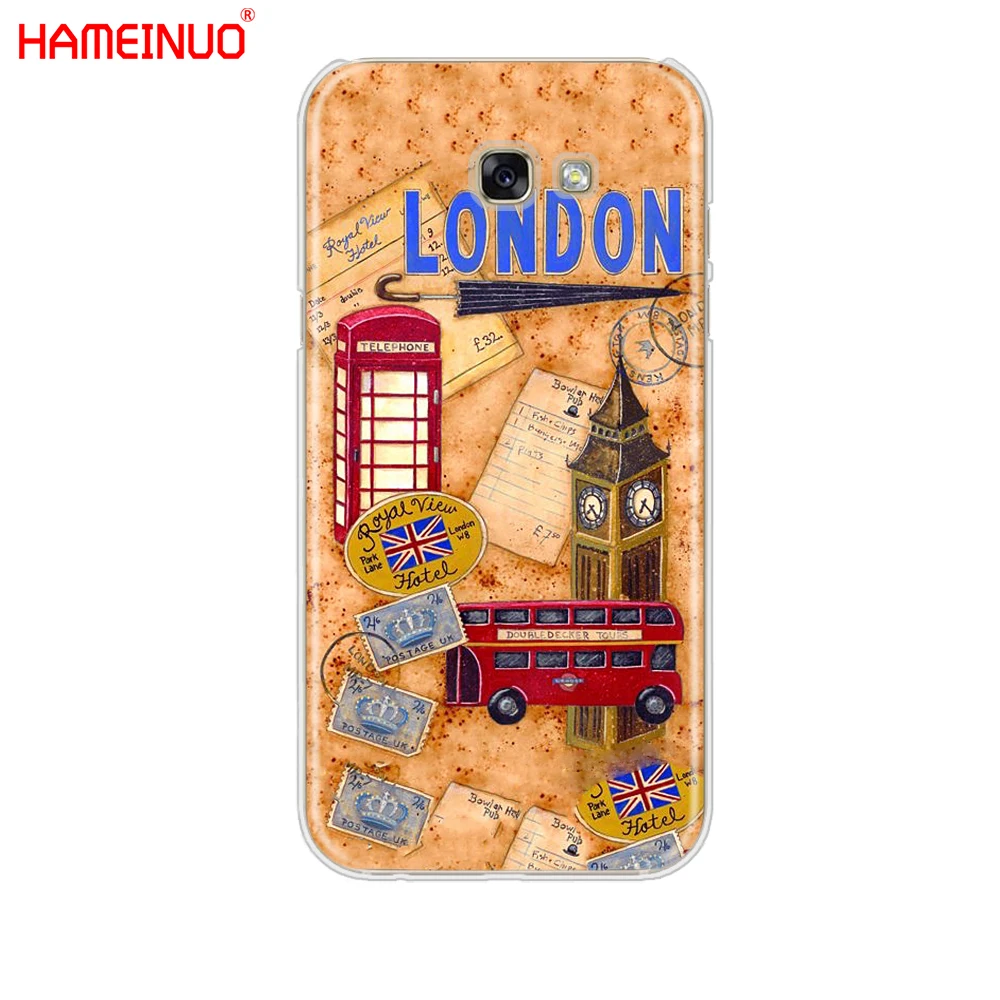 Чехол для мобильного телефона HAMEINUO London big ben Bus чехол Samsung Galaxy A3 A310 A5 A510 A7 A8 A9 2016 2017 2018