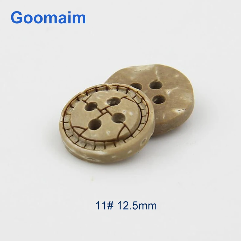 Белый 100 шт., модная джинсовая рубашка с кокосовыми пуговицами натурального цвета, трикотажная одежда с 4 отверстиями для детей - Цвет: Белый