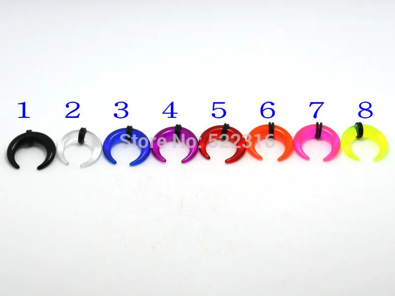 Jewel 120 шт. прозрачный цвет акриловой рога буйвола Пинчер ухо сужается Плагин