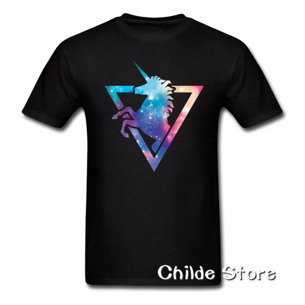 2018 Новое поступление ограниченной Мода Короткие трикотажные Единорог Camisetas
