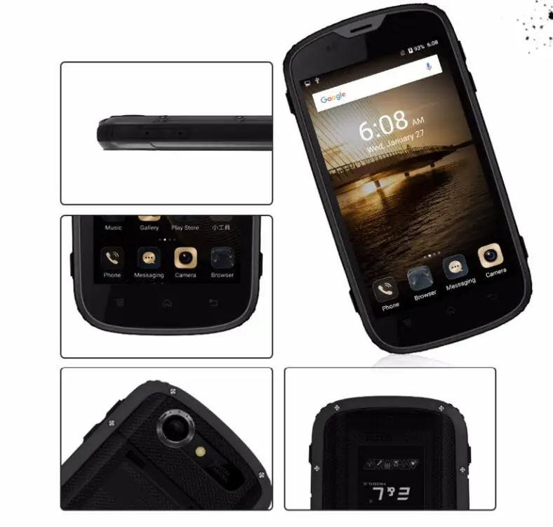 E &amp L W5S 4 0 &quotips SC7731C четырехъядерный Android 7 3G IP68 водонепроницаемый мобильный