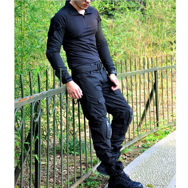 Тактический военный страйкбол Gen 3 Униформа камуфляж охотничья одежда Kryptek черная