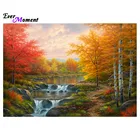 Новый Набор алмазной живописи своими руками, 3D Вышивка крестом, полная квадратная Алмазная вышивка, осенняя Ландшафтная мозаика с бриллиантами, ремесла ASF440