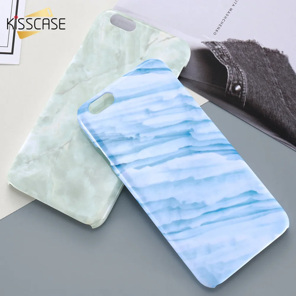 KISSCASE мраморный простой чехол для iPhone 6 6s Plus 5 5S SE ультра тонкий телефона 6S se Coque Capinha