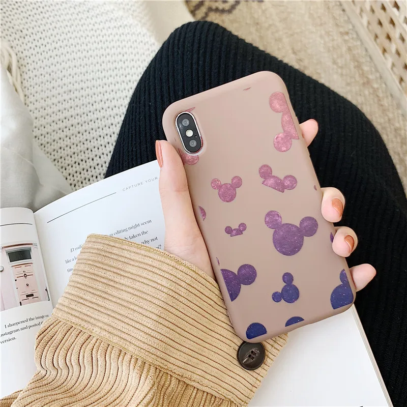 Luxury Cute Mouse Head Design Pattern Soft TPU Full Coverage Shell Cover for iphonex 7 8 6 6s Case iphone XS XR xsmax |