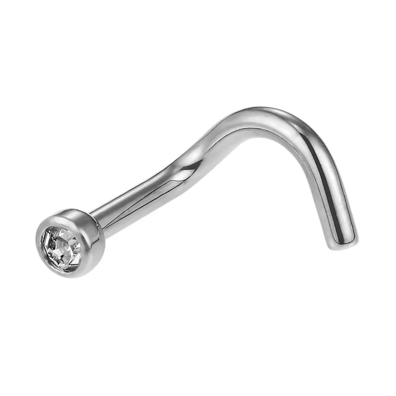 Nose Rings G23titan, титановые пирсинг, кольцо для носа, розовое золото, пирсинг носа Nez, шпильки, Носовая кость, ноздри, винтовая серьга в нос, ювелирные изделия для тела - Окраска металла: Nose Rings