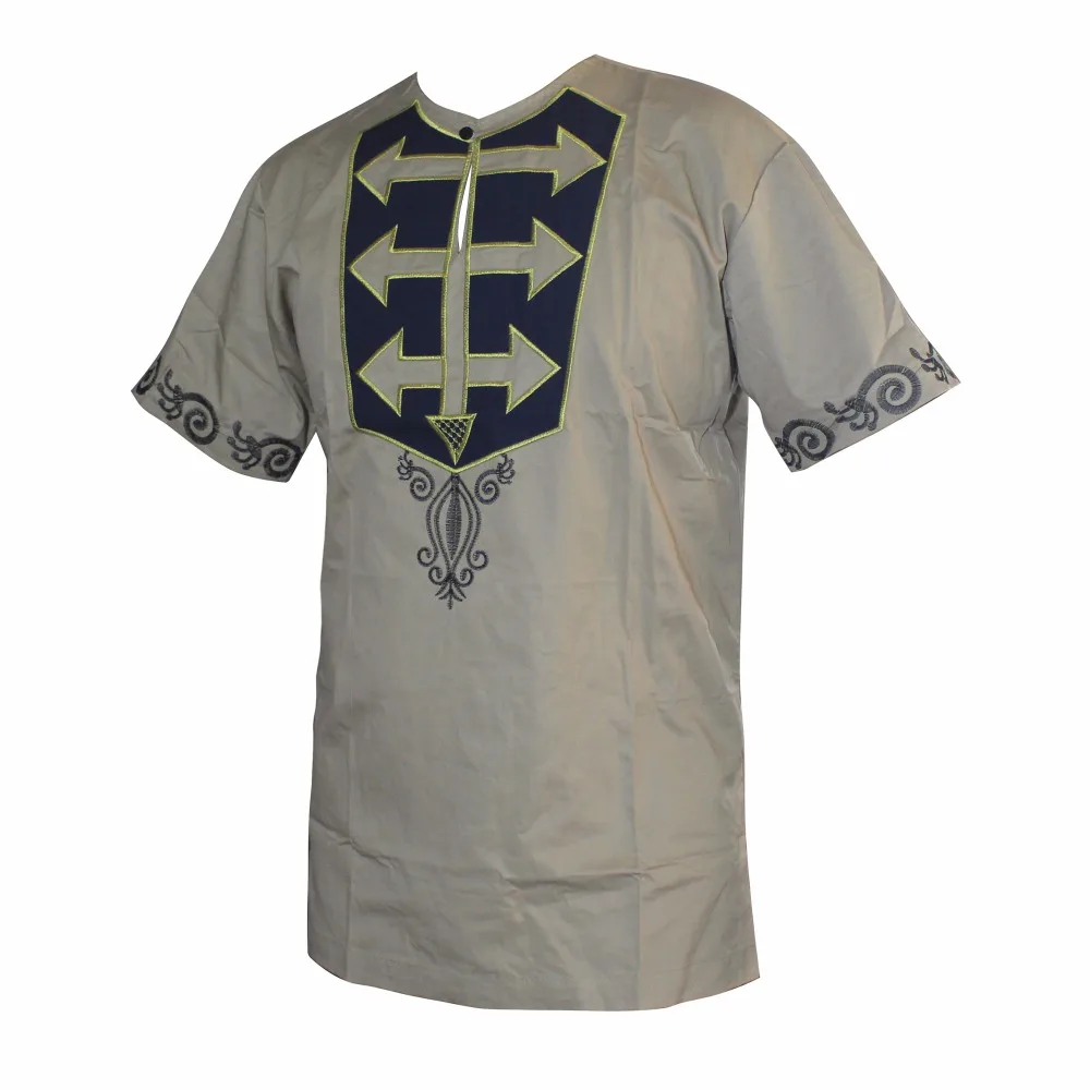 Dashikiage Африканский вышитый тонкий хиппи Топ dashiki для мужчин короткий рукав Анкара Высокое качество футболки