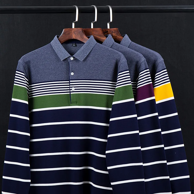 2018Printemps Hommes повседневные рубашки поло 100% Coton Solide Couleur de luxe Marques Vetements A Manches Longues Pour