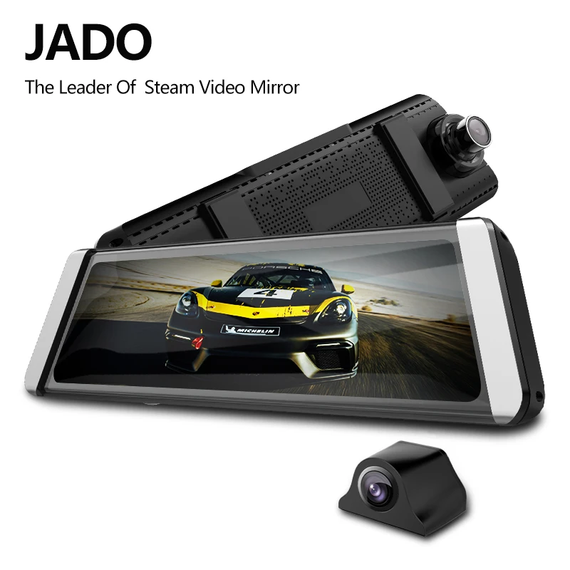 JADO D800s X5, Автомобильный видеорегистратор, зеркальная камера заднего вида, LDWS, gps трек, 10 ips, сенсорный экран, Full HD 1080 P, Автомобильный видеорегистратор, видеорегистратор, видеорегистратор