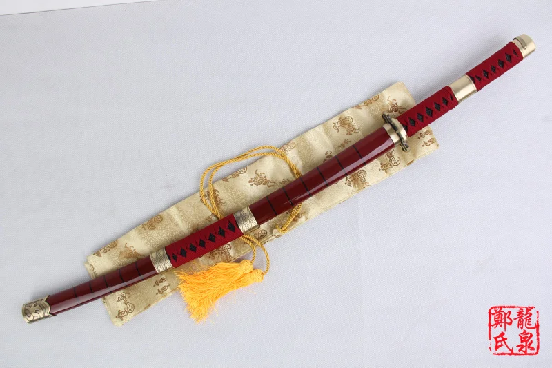 Бесплатная доставка 41 дюйм Аниме One Piece Cosplay Zoro Sword Sandai Kitestu реальные искусственные
